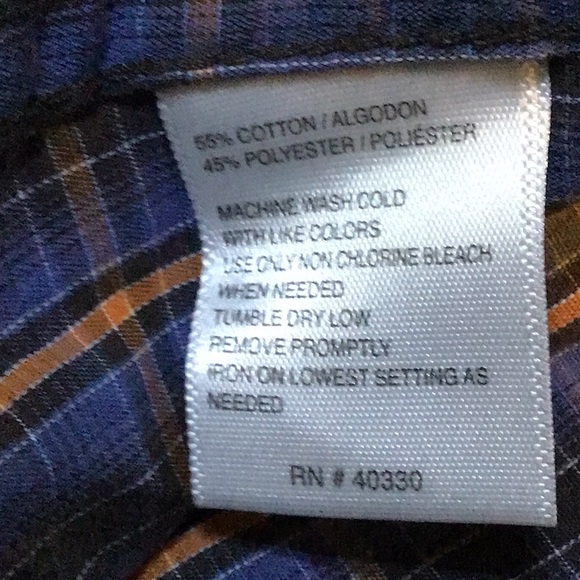 Haggar Men's Plaid Button Down Shirt Size: Small - Picture 5 of 5